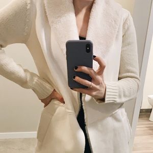 Cream Fur Sweater/Coat